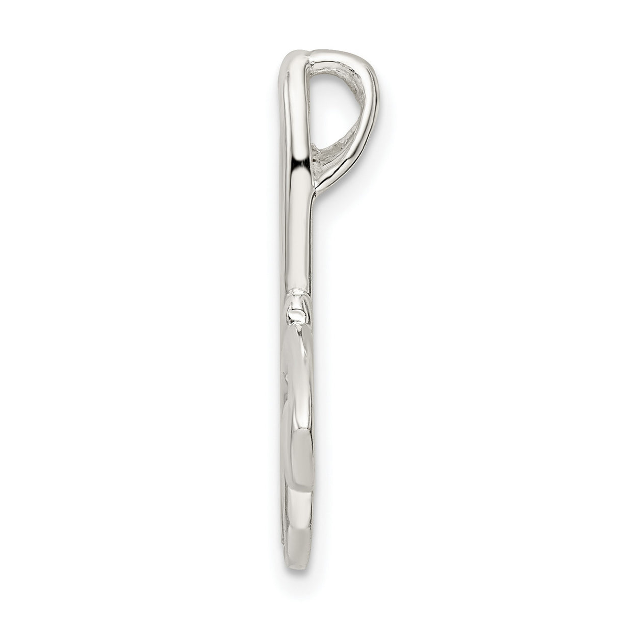 Sterling Silver Butterfly Pendant with Open Style Design, Minimalist Symbolic Jewelry for Women