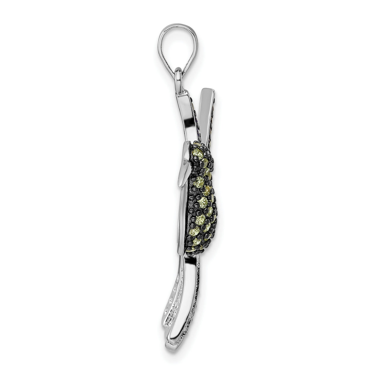 Sterling Silver Hummingbird Pendant with Cubic Zirconia, Nature-Inspired Boho Animal Jewelry for Women