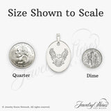Sterling Silver Eagle Pendant with Outstretched Wings and Detail for Men