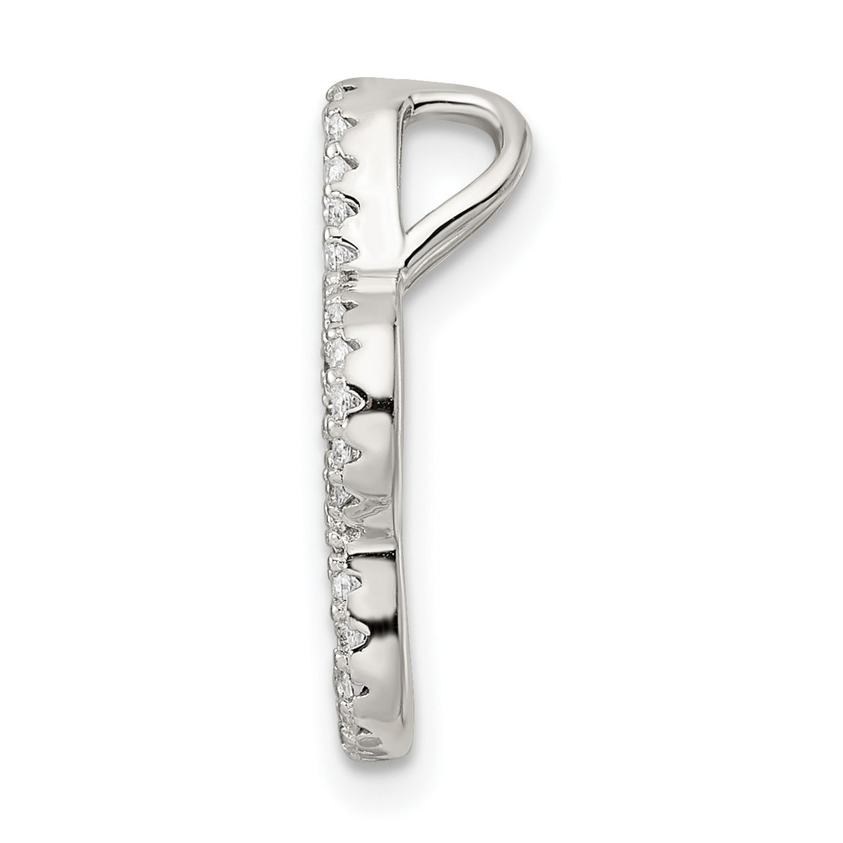 Sterling Silver Paw Print Pendant with Black and White Cubic Zirconia, Pet Memorial Jewelry
