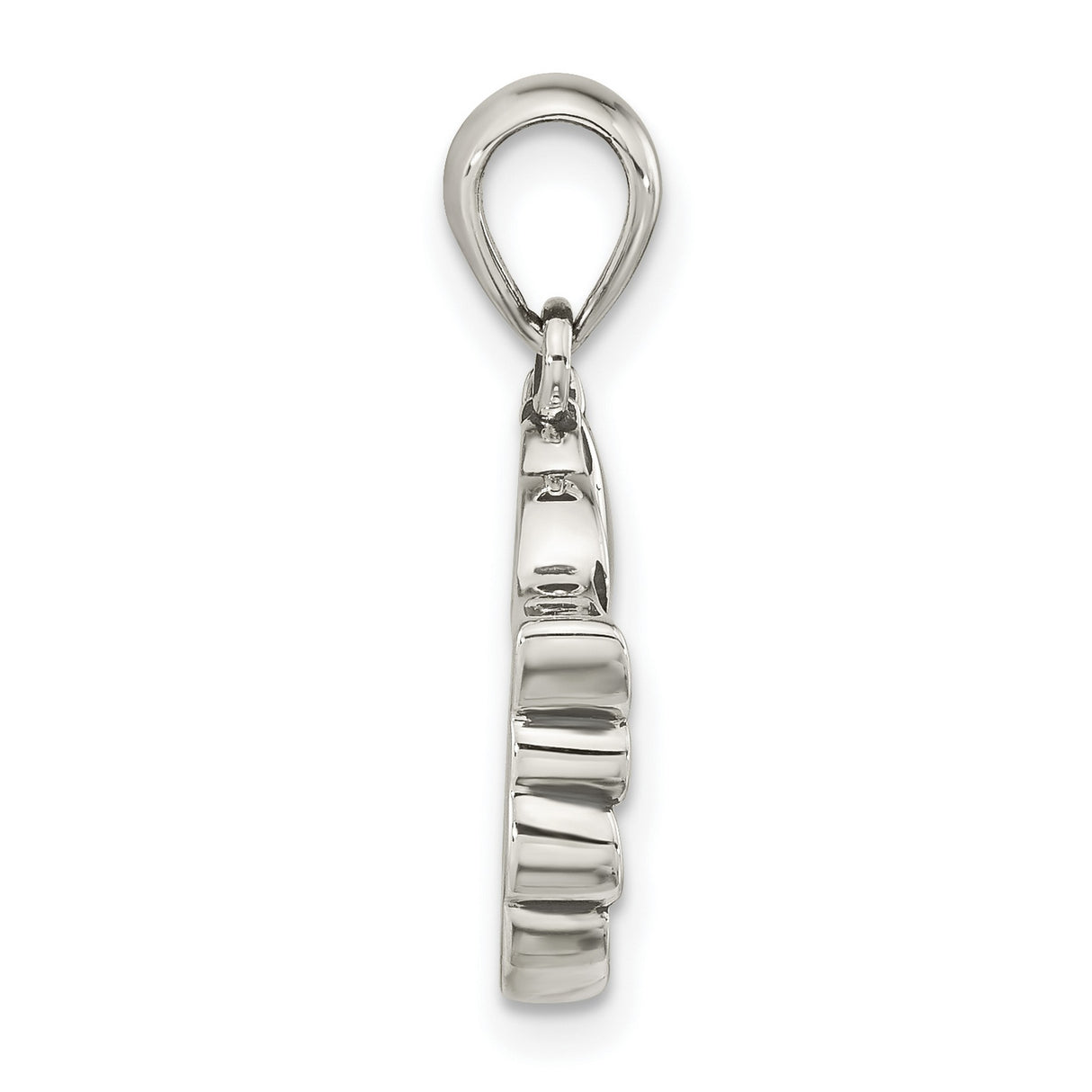 Sterling Silver Horse Head Pendant with Detailed Mane Accents, Equestrian Animal Motif Jewelry