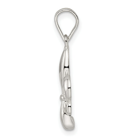Sterling Silver Fleur-de-Lis Pendant, Classic French Emblem Charm for Women or Unisex Wear