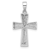 Sterling Silver Cross Pendant with Clean Lines, Minimalist Religious Jewelry for Men and Women