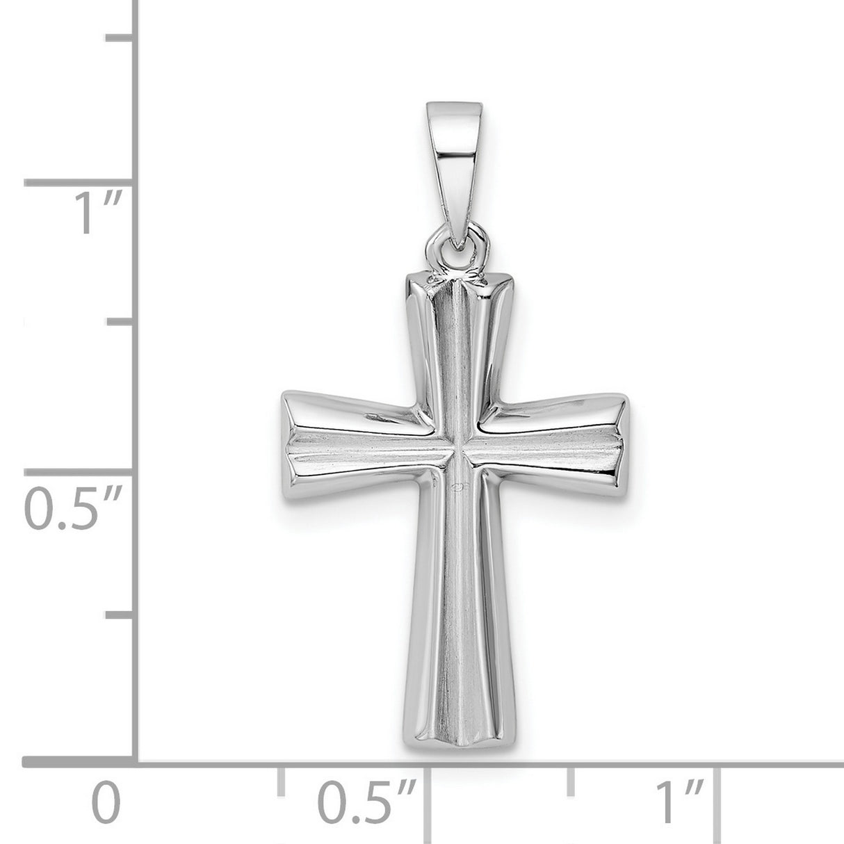 Sterling Silver Cross Pendant with Clean Lines, Minimalist Religious Jewelry for Men and Women