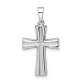 Sterling Silver Cross Pendant with Clean Lines, Minimalist Religious Jewelry for Men and Women