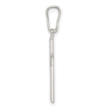 Sterling Silver Cross Pendant with Polished Finish, Satin Texture, Milgrain Detail