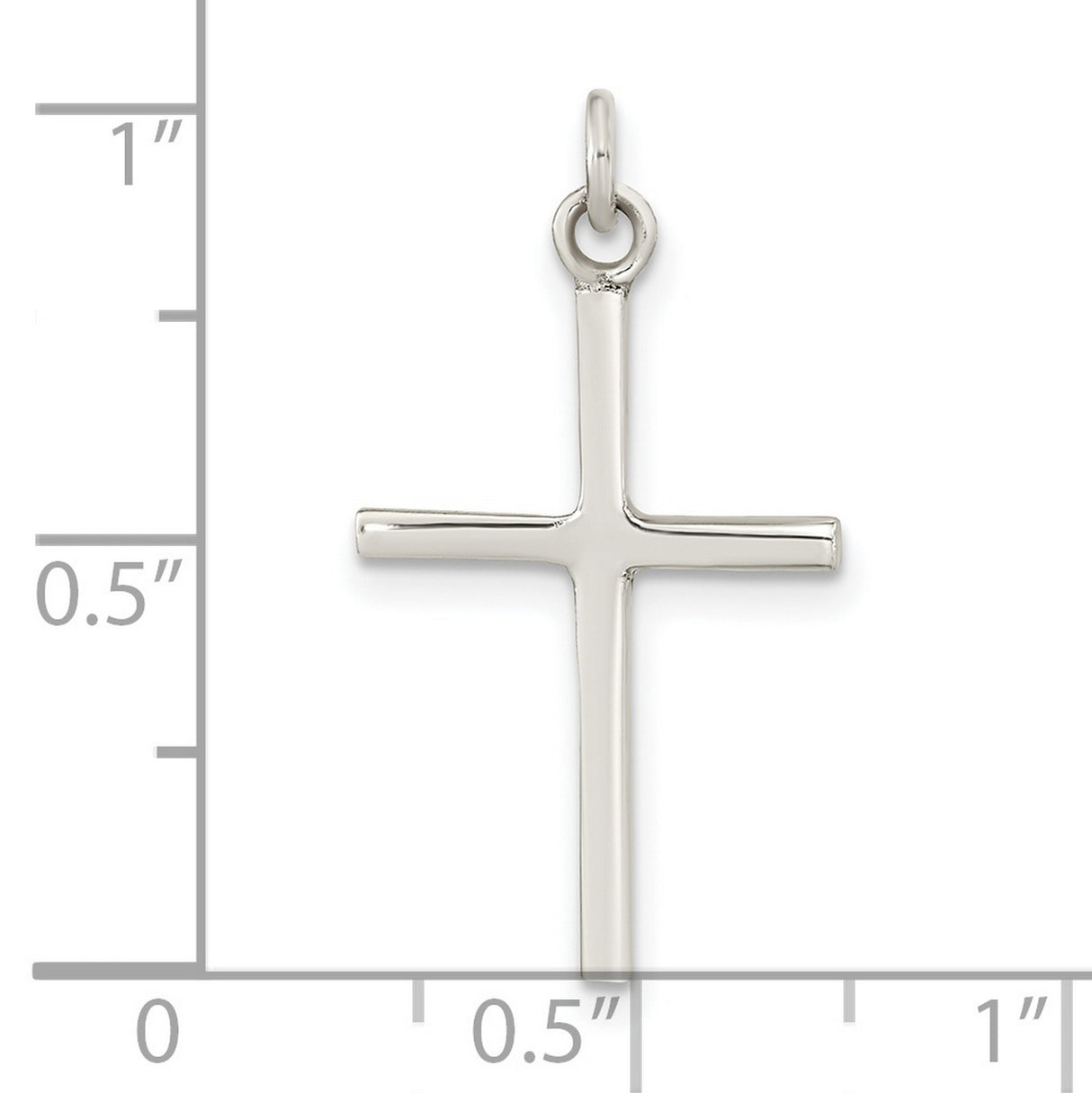 Sterling Silver Cross Pendant with Minimalist Modern Design for Men and Women