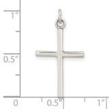 Sterling Silver Cross Pendant with Minimalist Modern Design for Men and Women
