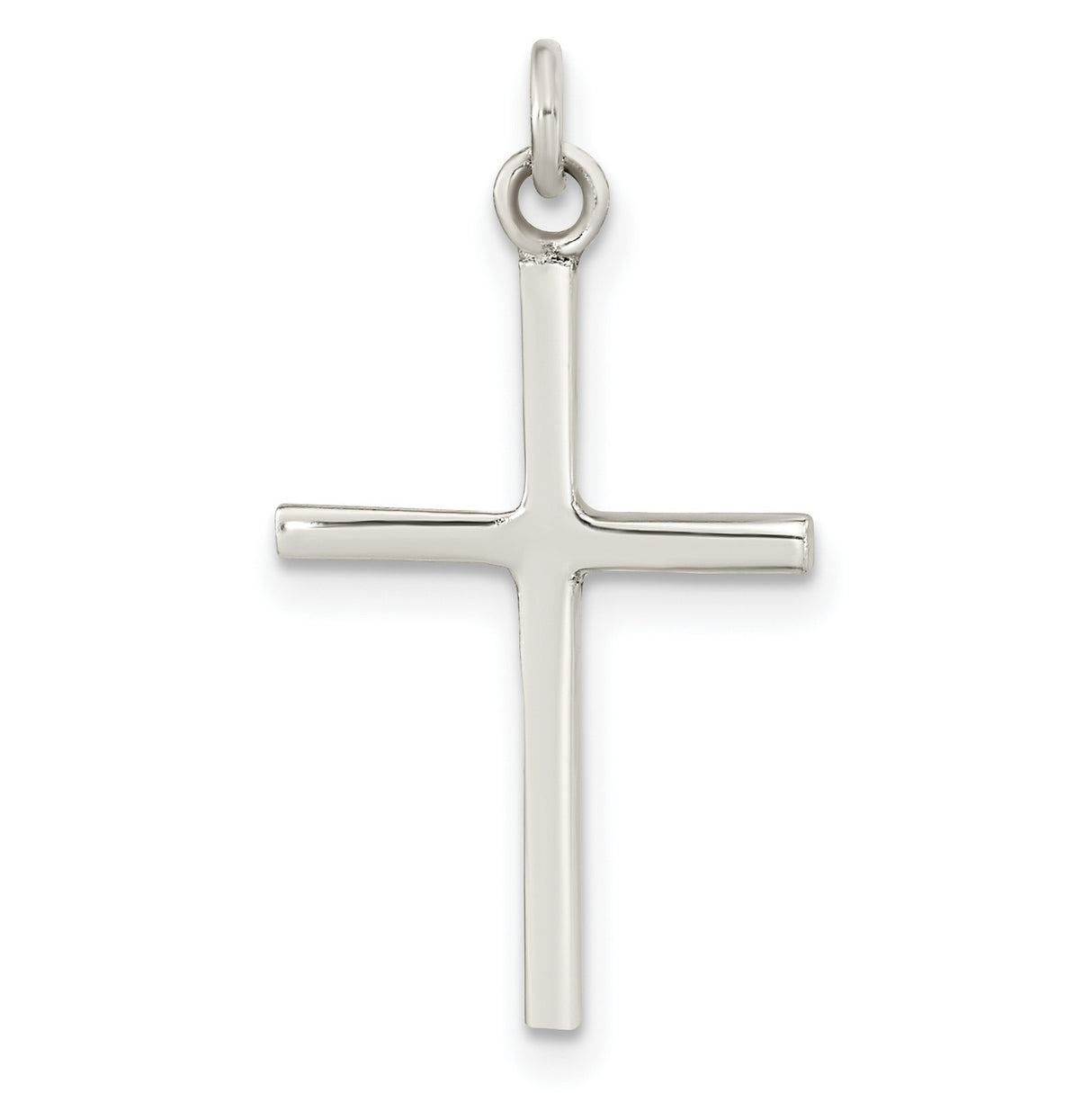 Sterling Silver Cross Pendant with Minimalist Modern Design for Men and Women