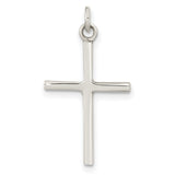 Sterling Silver Cross Pendant with Minimalist Modern Design for Men and Women