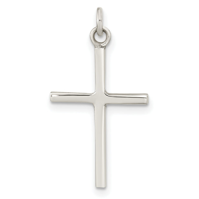 Sterling Silver Cross Pendant with Minimalist Modern Design for Men and Women
