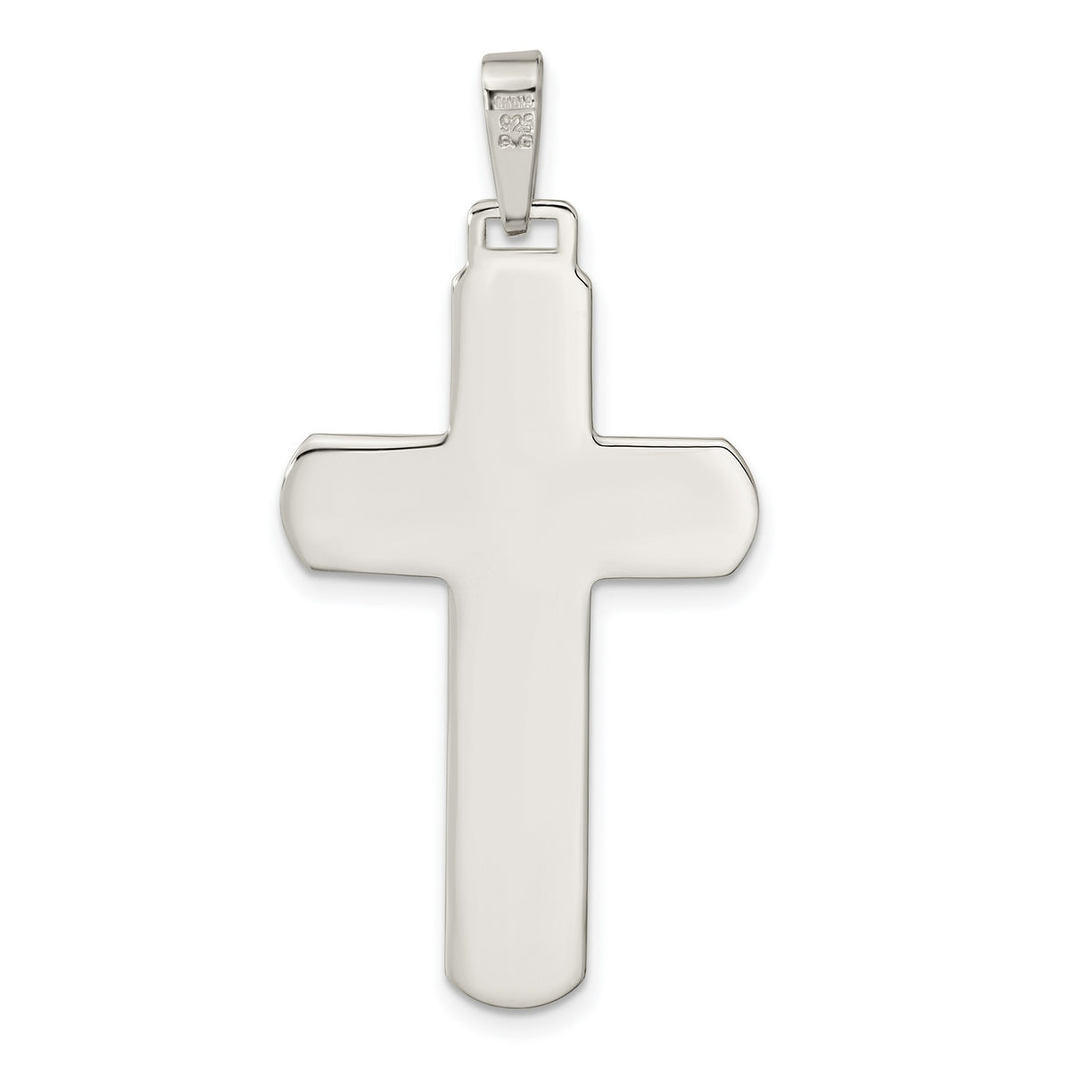 Sterling Silver Cross Pendant with Twisted Rope Detail and Textured Finish