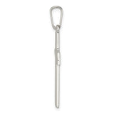 Sterling Silver Latin Cross Pendant, Minimalist Modern Religious Charm for Men and Women