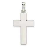 Sterling Silver Latin Cross Pendant, Minimalist Modern Religious Charm for Men and Women