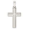 Sterling Silver Latin Cross Pendant, Minimalist Modern Religious Charm for Men and Women