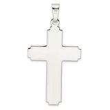 Sterling Silver Spiritual Cross Pendant, Modern Latin Cross Minimalist Design for Men and Women