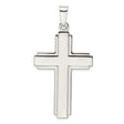 Sterling Silver Spiritual Cross Pendant, Modern Latin Cross Minimalist Design for Men and Women