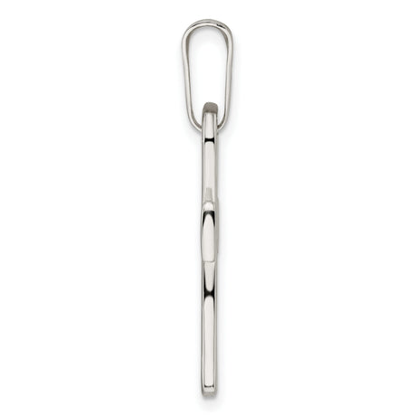 Sterling Silver Ankh Cross Pendant, Minimalist Egyptian Spiritual Symbol for Men and Women