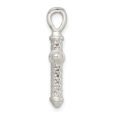 Sterling Silver Cross Pendant Necklace, Textured Diamond Cut Faith Design for Men and Women