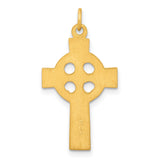 Sterling Silver Celtic Cross Pendant with Matte and Polished Finish for Men and Women