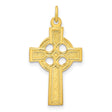 Sterling Silver Celtic Cross Pendant with Matte and Polished Finish for Men and Women