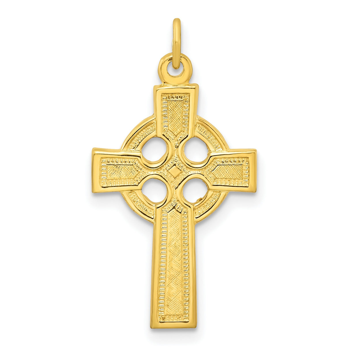 Sterling Silver Celtic Cross Pendant with Matte and Polished Finish for Men and Women