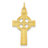 Sterling Silver Celtic Cross Pendant with Matte and Polished Finish for Men and Women