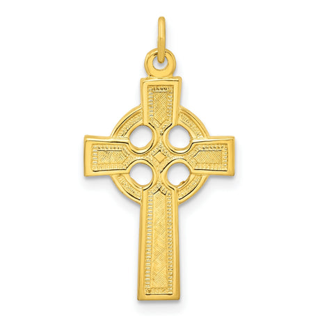 Sterling Silver Celtic Cross Pendant with Matte and Polished Finish for Men and Women