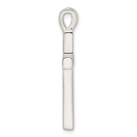 Sterling Silver Cross Pendant with Greek Key and Hollow Latin Design for Men and Women