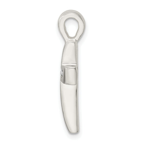 Sterling Silver Cross Pendant with Crystals, Modern Faith Symbol for Men and Women