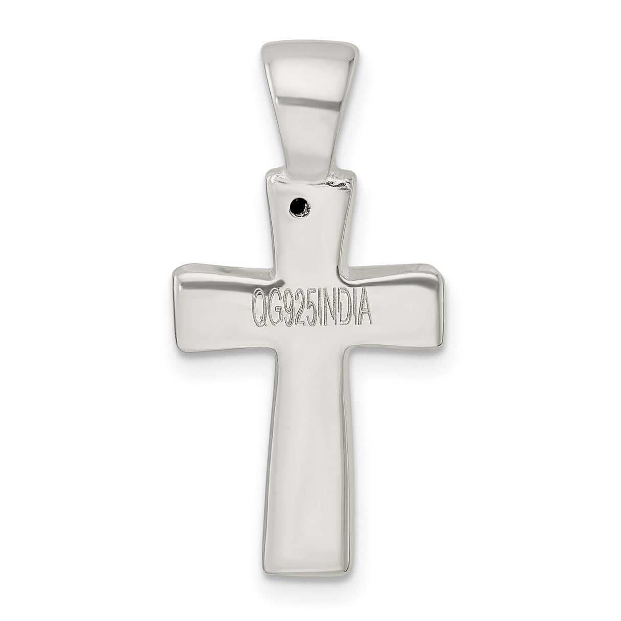 Sterling Silver Cross Pendant with Crystals, Modern Faith Symbol for Men and Women