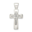 Sterling Silver Cross Pendant with Crystals, Modern Faith Symbol for Men and Women