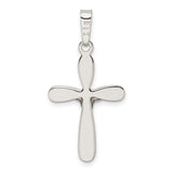 Sterling Silver Crucifix Cross Pendant with Rounded Ends and Raised Christ Figure