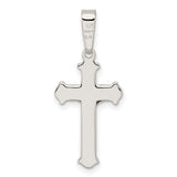 Sterling Silver Crucifix Cross Pendant with Realistic Jesus Figure and Rounded Tips for Men and Women