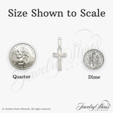 Sterling Silver Crucifix Cross Pendant with Realistic Jesus Figure and Rounded Tips for Men and Women