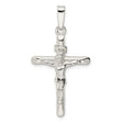 Sterling Silver Crucifix Cross Pendant with Jesus Design, Latin Cross Christian Charm