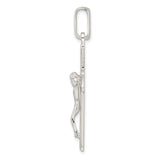 Sterling Silver Crucifix Cross Pendant with Jesus Figure, Christian Symbolic Design