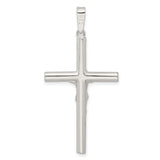 Sterling Silver Crucifix Cross Pendant with Detailed Christ Design, Classic Christian Symbol