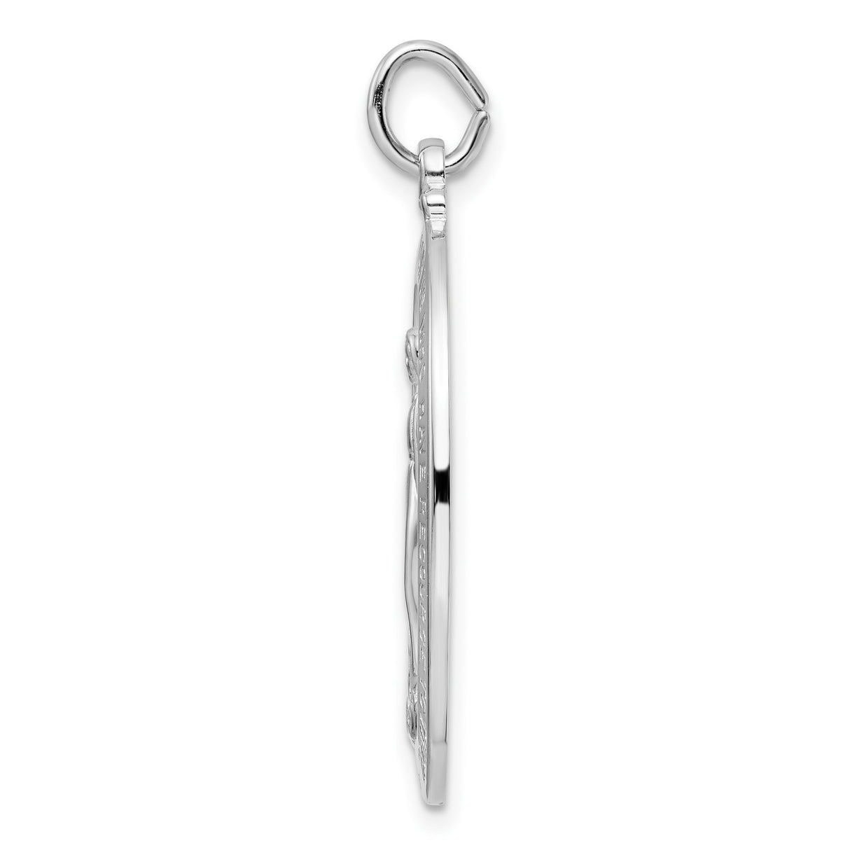 Sterling Silver Miraculous Medal Pendant with Virgin Mary, Catholic Religious Jewelry
