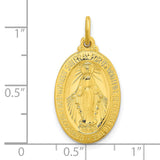 Polished Solid Miraculous Medal Charm Pendant in Real 925 Sterling SIlver