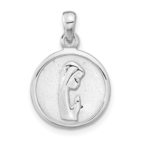 Polished Mary Praying Charm Pendant in Real 925 Sterling Silver