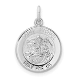 Sterling Silver Saint Michael Pendant Religious Medal for Men and Women