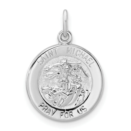 Sterling Silver Saint Michael Pendant Religious Medal for Men and Women
