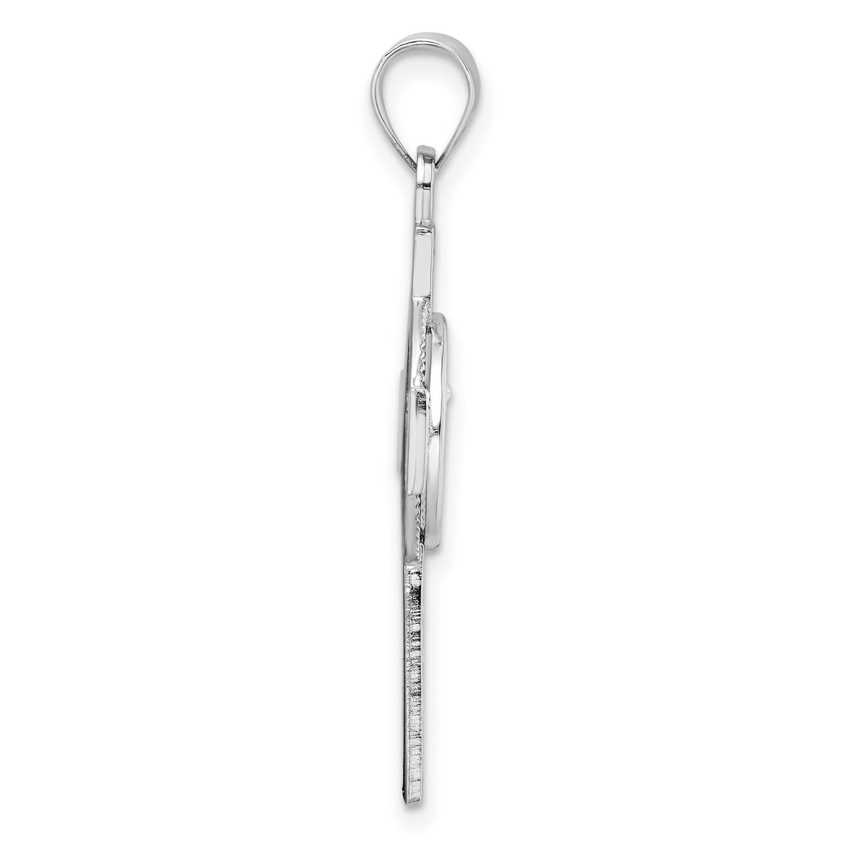 Sterling Silver Cross Pendant with Saint Michael Archangel Design and Braided Detail