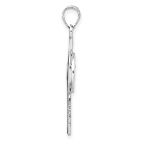 Sterling Silver Cross Pendant with Saint Michael Archangel Design and Braided Detail
