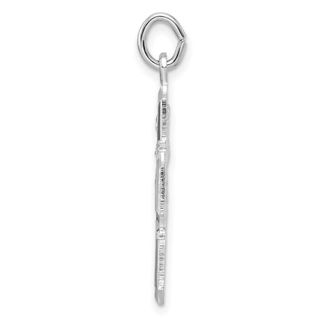 Sterling Silver Four-Way Cross Pendant with Sacred Heart, St Joseph, St Christopher, Miraculous Medal
