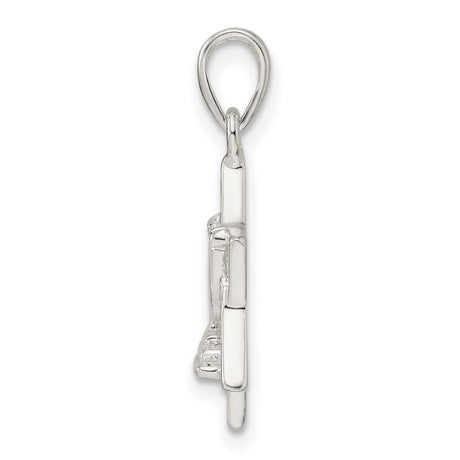 Sterling Silver Star of David Pendant with Menorah Design, Judaica Religious Jewelry