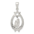 Sterling Silver Star of David Pendant with Praying Hands and Wheat Wreath, Unisex Judaica Jewelry