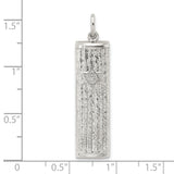 Sterling Silver Mezuzah Pendant with Star of David and Hebrew Letters, Judaica Theme