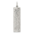 Sterling Silver Mezuzah Pendant with Star of David and Hebrew Letters, Judaica Theme